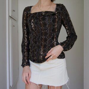 Michael by Michael Kors Snakeskin Blouse